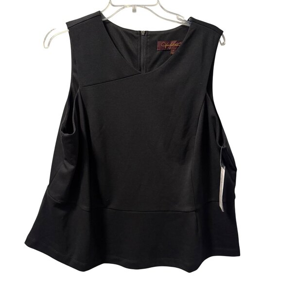 Black Sleeveless Top Sz IX Polyester Blend women sleeveless blouse - Picture 1 of 12